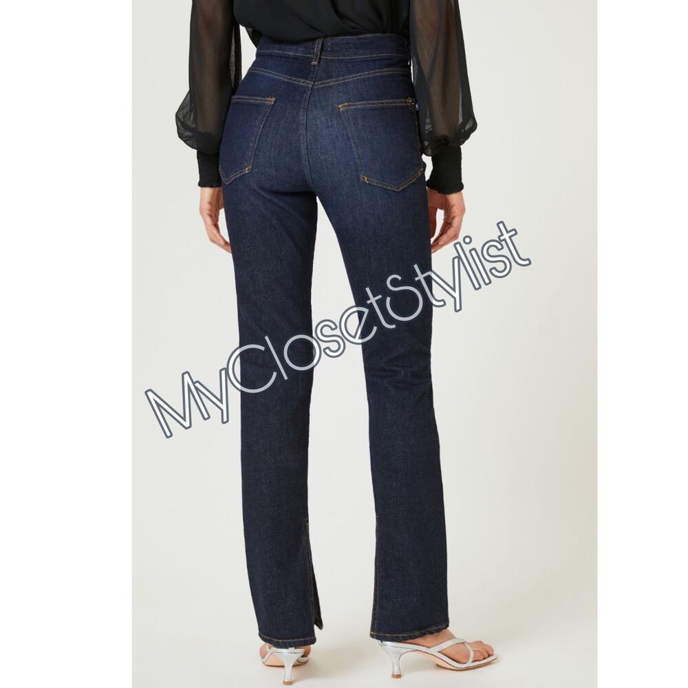 NWT Anthropologie PILCRO Dark Denim Straight Jeans NWT! 28 with tag cotton lycra - Picture 4 of 5